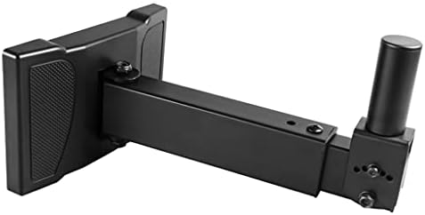 Feet Speaker Wall Mount, Retractable Professional Speaker Bracket Bracket, Wall Tray Shelf, Five-Hole Adjustment Angle (Color : Black, Size : 22.514.532-45cm)