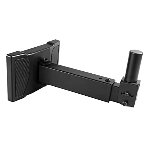 Feet Speaker Wall Mount, Retractable Professional Speaker Bracket Bracket, Wall Tray Shelf, Five-Hole Adjustment Angle (Color : Black, Size : 22.514.532-45Cm) #TOP2