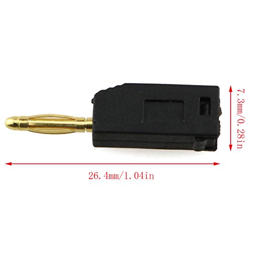 E-outstanding Banana Plug 2mm 10 unidades rojo y negro miniatura 2