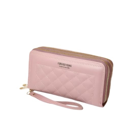 Women's Mobile Phone Bag with Double Zipper Wallet large capacity Card Bag Coin Purse