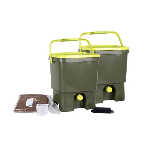 Skaza Bokashi Organko 1 Composteur de Cuisine (2 x 16L)