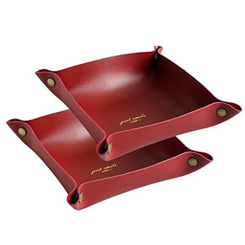 デスク 収納 赤 ティッシュケース おしゃれ 卓上 レザー トレイ 小物入れ トレー メガネスタンド 卓上 オーガナイザー 収納ボックス 収納 ボックス 収納ボックス おしゃれ アクセサリートレイ 指輪ケース アクセサリーボックス レザートレイ ジュエリートレイ ジュエリーボックス 小物置き 腕時計 指輪 収納