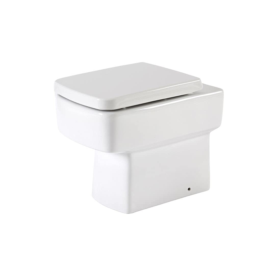 Milano White Elswick Ceramic Back To Wall Toilet Wc Pan Soft Close Seat