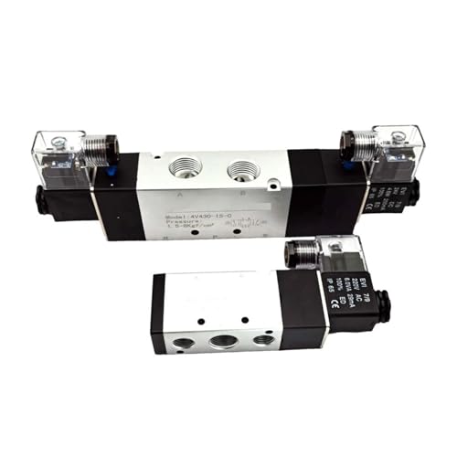 Électrovanne d'air DC12V 5/3 voies modèle 4V330C-10 à centre fermé