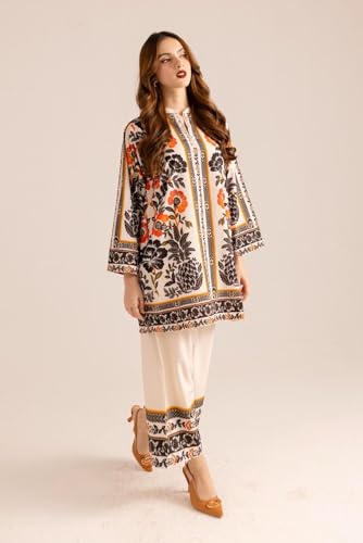 Image of GoSriKi Women's Ethnic Co-Ord Set | Kurta Palazzo Set | Stylish Rayon Viscose Suit Set for Women