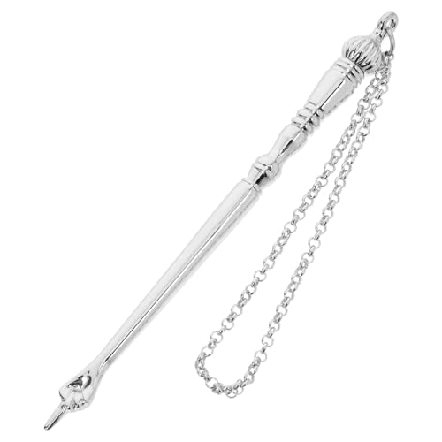 Ipetboom Bible Reading Pointer Tool Elegant Metal Finger Pointer with Chain for Reading Enhances Scripture Engagement for Homes and Worship