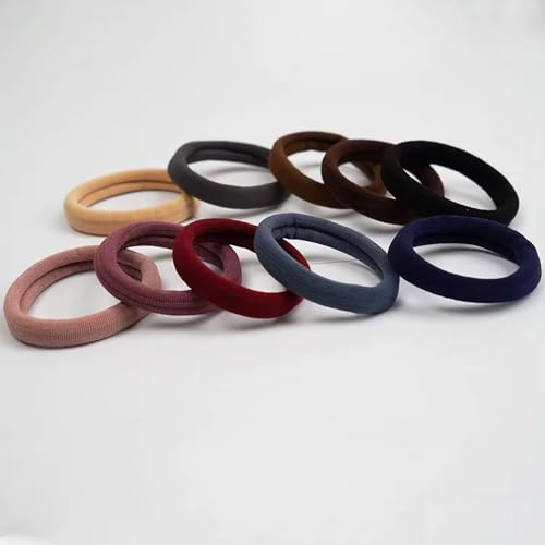 Image of GITGRNTH Soft Cotton Hair Ties for Women - No Damage Elastic Hair Bands - Durable Rubber Band for Women - Ideal Ponytail Holders - Comfortable Hair Accessories - Gentle on All Hair Types - Perfect for Thick and Thin Hair - Scrunches for Women - Kids Hair Rubber Band