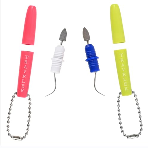Dental travel Cleaning Kit (rose red &amp; green, 1 pair)
