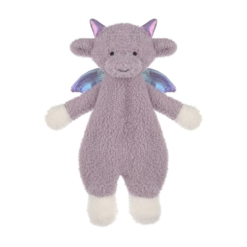 Apricot Lamb Manta suave de seguridad con diseño de dragón morado, para bebés, para bebés, niños y niñas, 26 cm