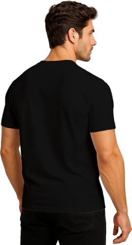 Image of JUARI BE A GENTLEMAN Men's Polycotton Printed T-Shirt | Stylish Round Neck Half Sleeve Casual Tee for Men | Comfortable & Breathable T-Shirt for Office, Travel, Gym & Outdoor Use Pack of 2