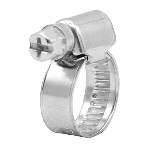 VARIOSAN 13606 Hose Clamps, Pipe Clips Set of 10, Clamping Range 10-16 mm, Band Width 9 mm, W4 (Stainless Steel / V2A) - Image 2
