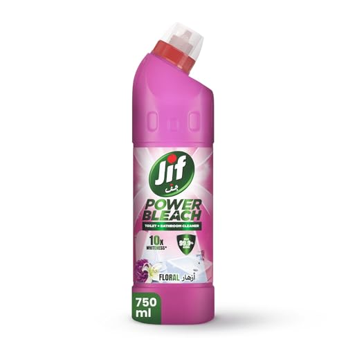 JIF Power Bleach Bathroom Cleaner Floral kills 99.9 percent germs 750ml