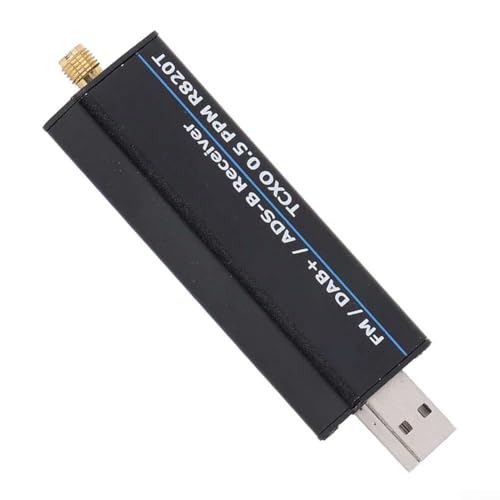 YobiLife Breitband-RTL-SDR USB-Empfänger 100 kHz - 1766 MHz mit RTL2832U R820T2 Chipsatz und 0 5 ppm TCXO Multi-Modus-Unterstützung AM NFM FM für DSB USB LSB CW 50 Ohm Eingang Aluminiumgehäuse