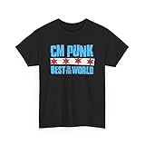 CM Punk Best in The World Tshirt Best in The World Chicago Made Pro Wrestling T-Shirt Gift Tee Shirt for Man Woman Black