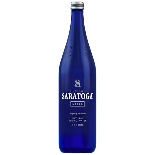 Saratoga Spring Water Bottles – Still Bottled Water - Glass Bottles - 28 Fl Oz