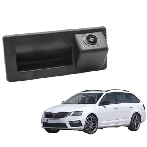 Caméra de recul pour Skoda Octavia MK3 2016-2018 avec poignée de coffre et moniteur AHD