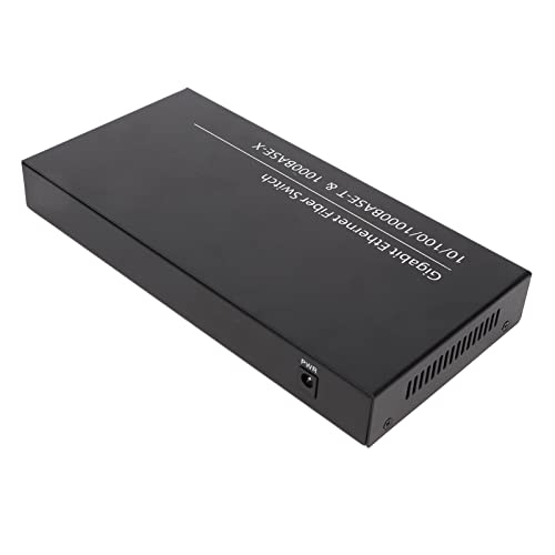Switch in Fibra Ottica 2 Porte Elettriche 100-240 V 8 in Gigabit Ottico per Ufficio Spina UE ethernet
