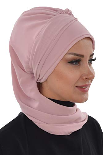 Aisha's Design Turban For Women, Pre-Tied Chiffon Scarf, Lightweight Hijab Headwear…3