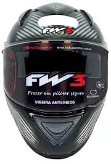 CAPACETE FW3 GTRACING CARBON FIBER C/ ÓCULOS 58