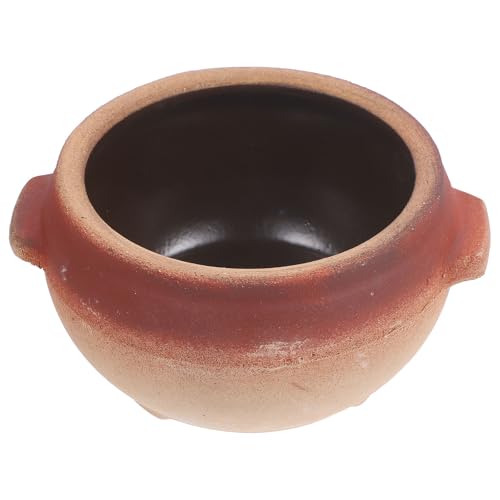 Zerodeko Cazuela para Guisar de Barro Resistente a Altas Temperaturas de 700ml sin Tapa, Fácil de Limpiar, Adecuado para Cocinar Fideos de Arroz en Casa o Restaurante