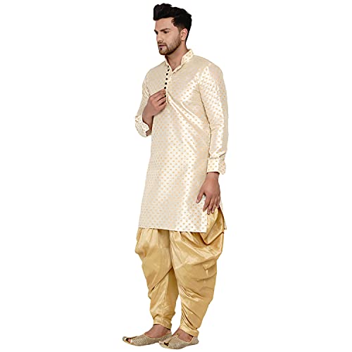 Image of Veera Paridhaan Men's Banarasi Full Sleeve Printed Long Straight Kurta