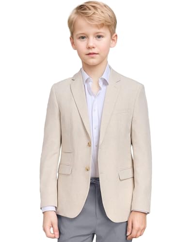 Bofan Blazer für Jungen aus Leinen, formelle Anzugjacken für...