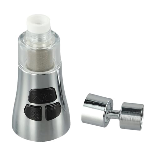 Grifo de cocina con cabezal rociador giratorio 360 para evitar salpicaduras molestas 5