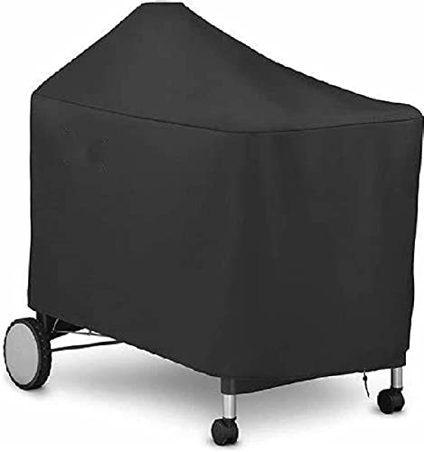 Grantien Grill Abdeckung Für 7152/7455, BBQ wasserdichte Schutzhülle Mit Kordelzug, 210D Oxford Schwarz 124 * 65 * 101cm Cover