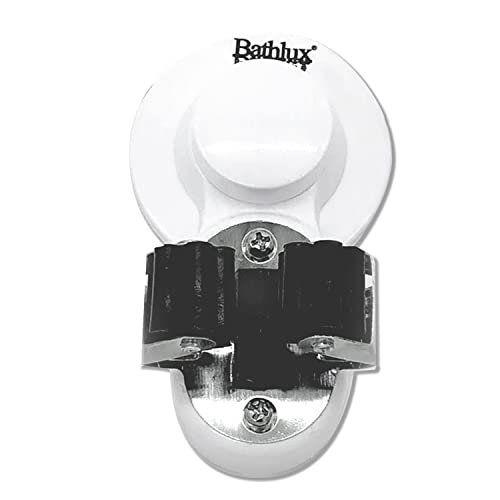 Bravatta. Colgador Sujeta Mopa Escoba Fregona con Ventosa para Armario o Azulejo en Baño y Cocina Sin Herramientas. Soporte Mopa Cepillo Barrer y Fregona. Blanco Cover