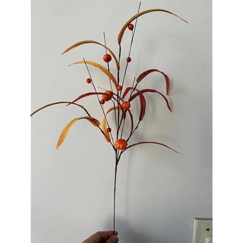 NeoL'artes Artificial Autumn Leaves Branches, 6 Pack, Home, Wedding, Halloween Decorations Cover