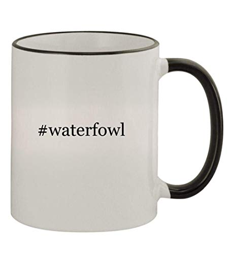 #waterfowl - 11oz Colored Handle and Rim Coffee Mug, Black