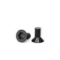 ORTAVA 100 Stück Senkkopfschrauben M3 x 6 mm, M3 Senkkopfschrauben Torx Edelstahl 304, Senkkopfschraube mit Innensechsrund/Torx (ISR/TX) nach Norm ISO 14581 / DIN 965, für Maschinen, Geräte (Schwarz)