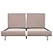 Festnight Bettgestell Lederbett mit Lattenrahmen Bettrahmen Balkenbett Bettrahmen Lattenrost Holzbett Jugendbett Gästebett Cappuccino-Braun Kunstleder 140x200 cm
