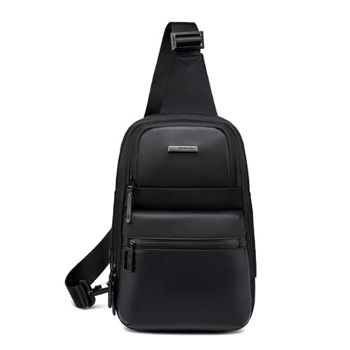 Image of Golden Wolf Sling Backpack for Men Cross Sling Bag for 9.7inch Tablet Office Handgun Bag Chest Bags Sleek Single Shoulder Bag Multi-pocket Water-resistant One Side Bag for Work Casual Daily Use, Black