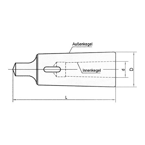 Reduzierhülse MK4 MK3 Reduzierhülse DIN 2185 – MK4 Auf MK3, Ganz Gehärtet, Geschliffen, 148 Mm Länge, Für Werkzeuge Mit Morsekegel