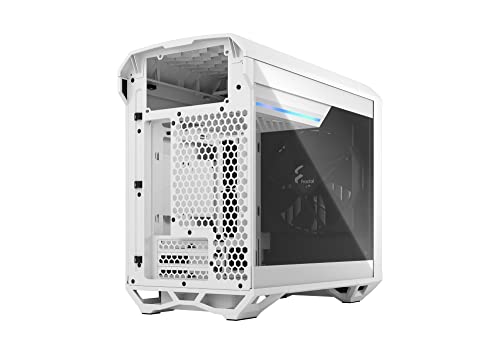 Gabinete para PC Fractal Design Torrent Nano White TG Clear Tint, tipo Mini Tower, compatible con motherboards mini-ITX, vidrio templado, flujo de aire alto miniatura 3