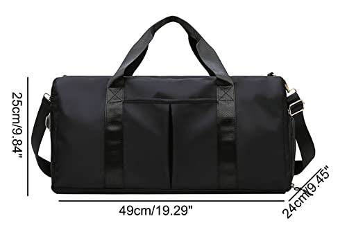 Women Shoulder Bag Travel Bag Sport Duffels for Women Outdoor Sports Fitness Yoga, Black, One Size2
