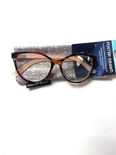 Foster Grant Reading Glasses Chandra +2.75 tort pink. Cat eye shape.