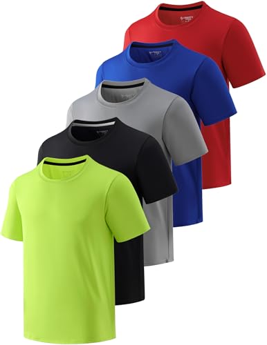 Image of 5 Pack Youth Boys Athletic Dry Fit T Shirts