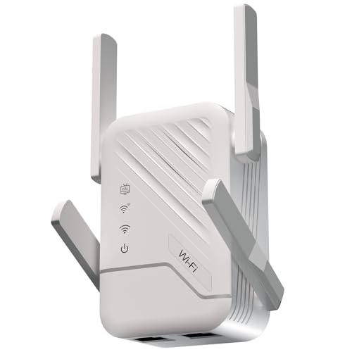 Wireless Router Amplifier Easy Setup, Wide Compatibility, WiFi Extender Signal Booster, Internet Extender Covers Up to 13389 Sq.ft for Home, Long Range WiFi Repeater