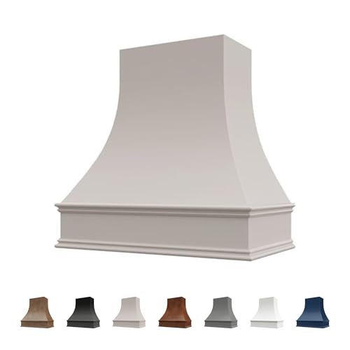Riley & Higgs Curved Front Light Grey Range Hood Cover