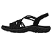Skechers Women's Reggae Slim-Simply Stretch Sport Sandal, Black, 6