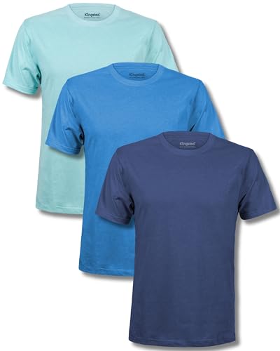 Image of Kingsted T-Shirts for Men Pack - Royally Comfortable - Super Soft Premium Fabric - Well-Crafted Classic Tee