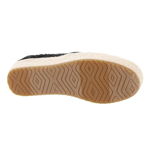 Image of TOMS Women's Valencia Platform Espadrille, Textile Upper, Ortholite Insole, Black Crochet Lace, 8
