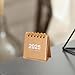 SM SunniMix Small Desk Calendar Stand up Calendar, Efficient 2025 Mini Calendar Flip Calendar for Planner, Office Daily Schedule, Decor, Khaki