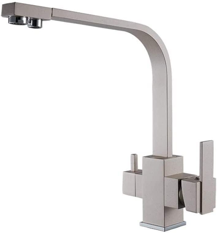 Robinet cuisine Oatmeal double poignée pour éliminer les bouteilles plastiques