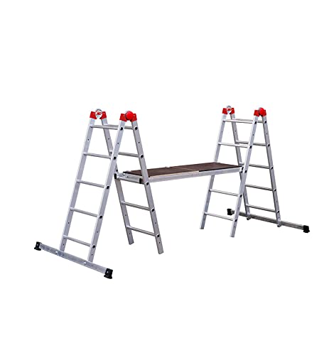 Echafaudage pliable 4 en 1 multifonction 1,8m/3,8m en aluminium Hailo Combi First