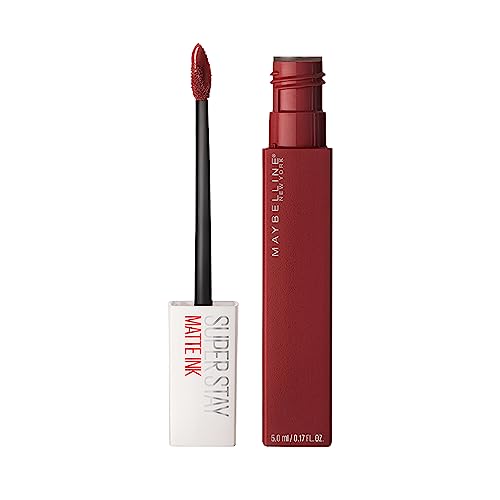 Maybelline SuperStay Matte Ink Batom Líquido Matte Longa Duração 16H com Aplicador Preciso, Não Transfere e Cor Intensa, Acabamento Matte Confortável, Cor 50 Voyager Vinho Profundo, 5ml