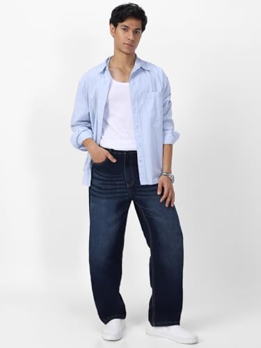 Image of Urbano Fashion Men Mid Rise Loose Jeans