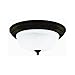 Westinghouse Lighting 64290 11-Inch One-Light Flush Mount Fixture, Oil Rubbed Bronze with Frosted White Alabaster Globe
